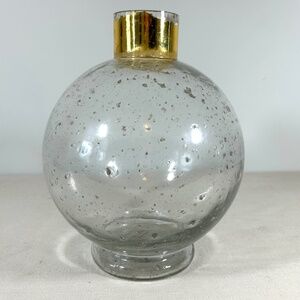 Anthropologie Hand Crafted Seeded Bubble Glass Vase — Large (10” × 8”)